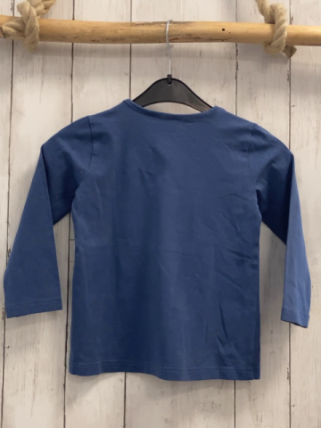 Lamino  Langarmshirt  Gr. 104  blau Einhorn mit Glitzer 