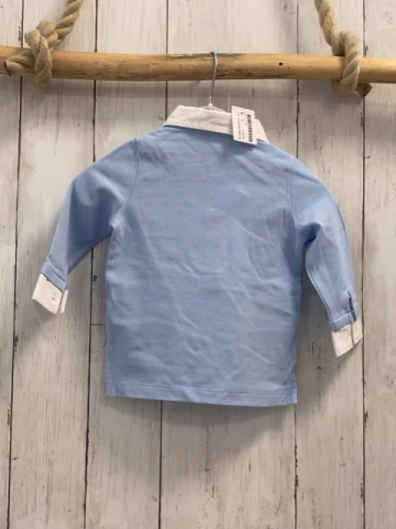 Original Marines  Poloshirt lang  Gr. 74  hellblau weißer Kragen