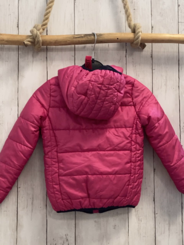 Esprit  Jacke  Gr. 104  pink Kapuze schwarzer Bund + Reißverschluss 