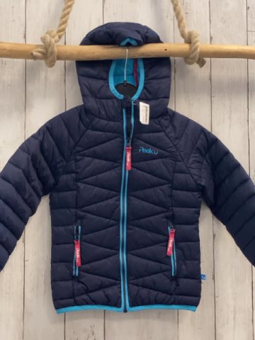Peek Ü  Jacke  Gr. 116  blau hellblauer Bund Kapuze