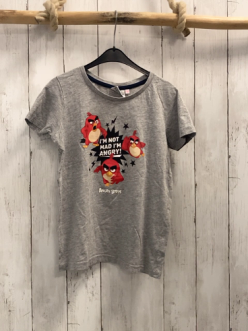   T-Shirt  Gr. 128  grau Angry Birds 