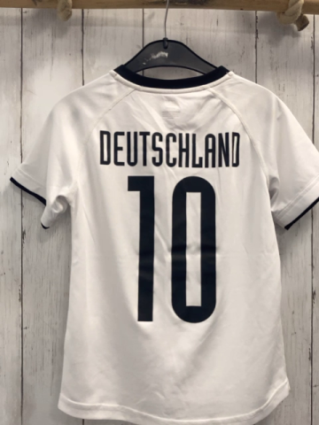 H&M  Sportshirt  Gr. 122/128  weiß grau schwarz Deutschland 