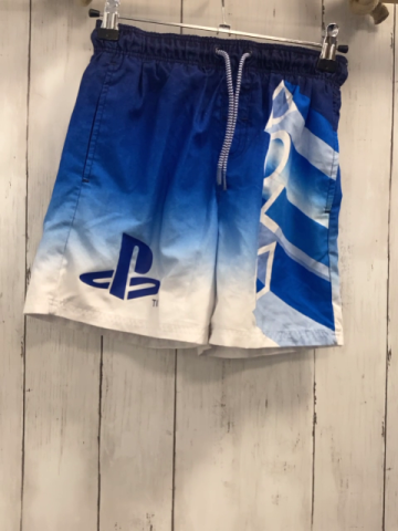 Playstation  Badeshorts  Gr. 134/140  weiß hellblau blau Schrift XBox 