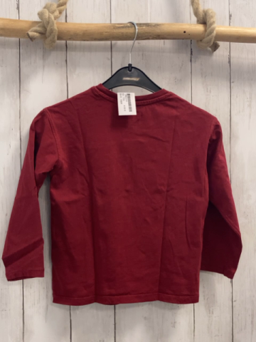 H&M Langarmshirt Gr. 110  rot weißer Druck