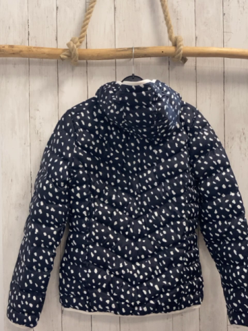 Adidas Winterjacke Gr. 40  blau weiße Punkte + Bund