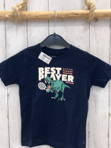 Tom Tailor T-Shirt Gr. 104  blau weiße Schirft T-Rex
