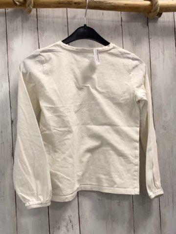 Tom Tailor  Langarmshirt  Gr. 128  weiß Pferdekopf mit Blumenschmuck