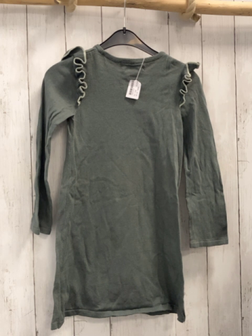 H&M  Kleid  Gr. 122  kiwi Strick Rüschen mit mint Bund 