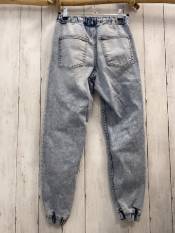 H&M  Hose  Gr. 146  blau Jeans Gummizugbund mit weißer Kordel 