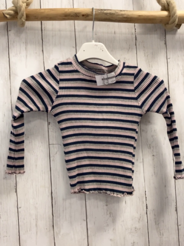 Name it  Langarmshirt  Gr. 104  blau rosa graue Streifen Rippen
