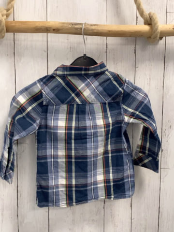 Esprit  Hemd  Gr. 92  blau weiß orange hellgrün kariert 