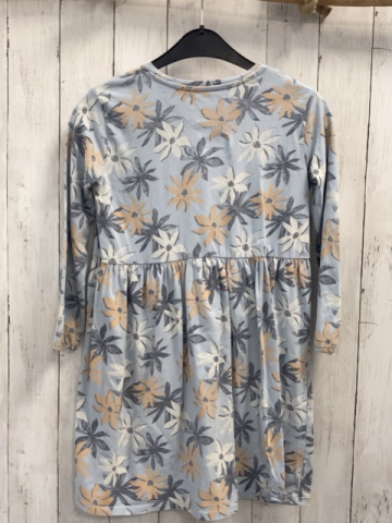 Noppies  Kleid  Gr. 134  hellblau bunte Blumen Schrift 