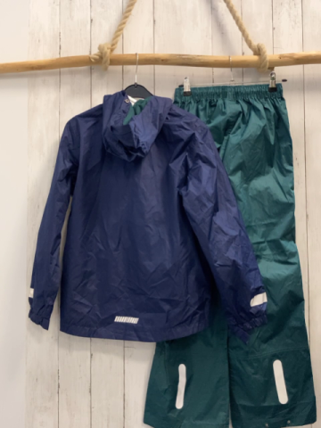 2tlg  Regenanzug  Gr. 146/152  blau grün 