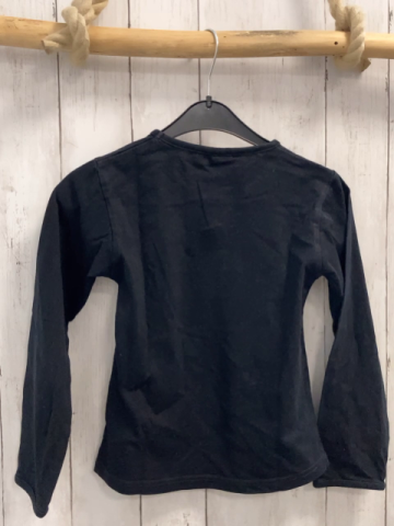   Langarmshirt Gr. 122/128  schwarz Hello Kitty Schrift 