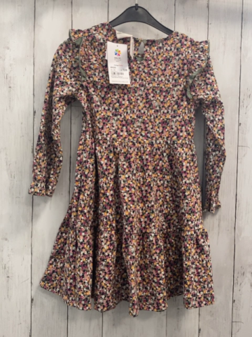 neu  Kleid  Gr. 122/128  kiwi bunte Blumen Rüschen