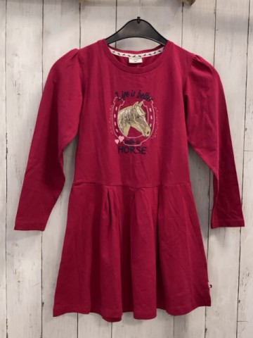 Salt & Pepper  Kleid  Gr. 128  rot Pferdekopf Schift 