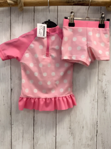 2tlg Disney  UV-Schutzset  Gr. 74  rosa pink Minnie Mouse Herzen + Punkte 