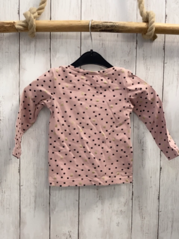 Winterkinder  Langarmshirt  Gr. 98  lachs schwarz goldene Kronen 