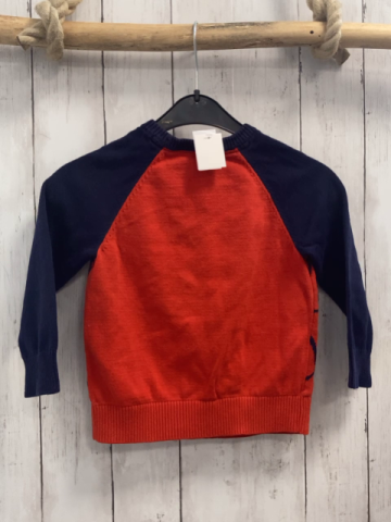 Marvel  Pullover  Gr. 110  rot Strick blaue Ärmel Spiderman