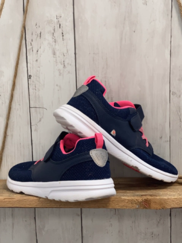 Vty  Schuhe Gr. 36  blau mit Glitzer hellroter Bund weiße Sohle 