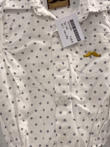 neu 2tlg  Hose + Hemd  Gr. 62  mais + weiß schwarze Rauten Hemd mit Bodyunterteil 