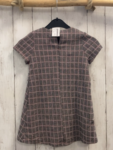zara Kleid Gr. 110  grau rot schwarz gemustert