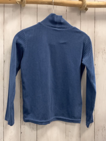 Uniqlo  Pullover  Gr. 146  blau Rippen Nicky Rollkragen 