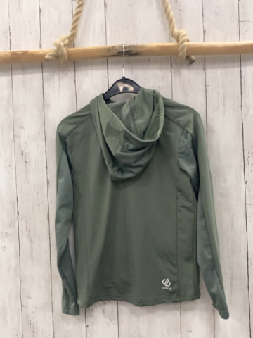 Dare2be Joggingjacke Gr. 140  oliv gelber Reißverschluss