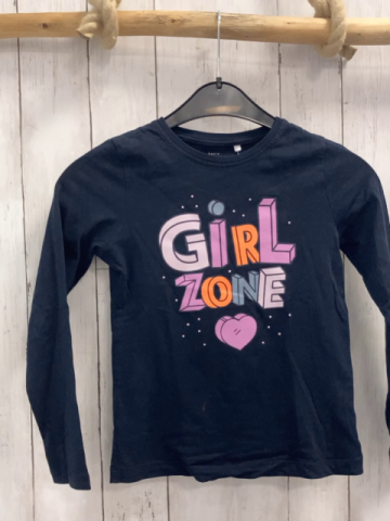 Name it  Langarmshirt  Gr. 122  blau bunte Schrift 