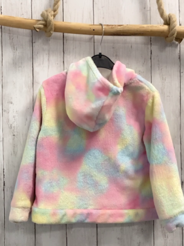 H&M  Pullover  Gr. 110  gelb mint helblau orange rosa hellgrün gemustert Plüsch Kapuze 