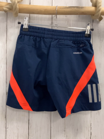Adidas  Sportshorts  Gr. 128  blau hellrot + graue Streifen