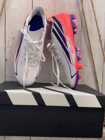 neu Adidas  Fußballschuhe  Gr. 36 1/3   weiß blau hellrot F50 Hyperfast League Kids