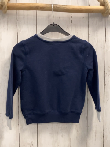 Ralph Lauren Pullover Gr. 116  blau grauer Bund Schrift