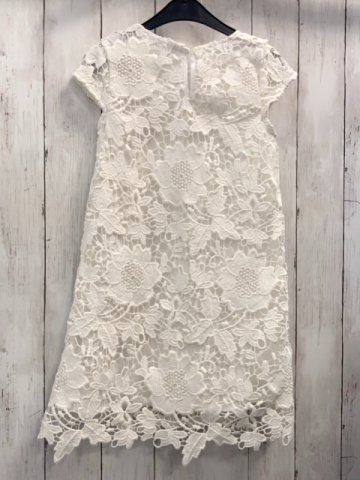 H&M Kleid Gr. 122  weiß Häkelei