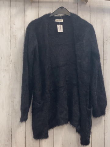 H&M  Strickjacke  Gr. 158/164  schwarz flusig 