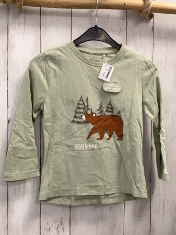   Langarmshirt  Gr. 110  mint Bär Tannen 