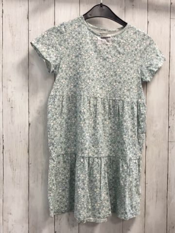 Vertbaudet  Kleid  Gr. 140  hellblau weiße Blumen 