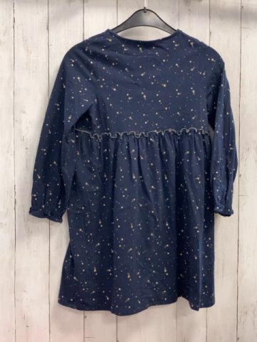 Vertbaudet  Kleid  Gr. 140  blau goldene Sterne + Punkte 