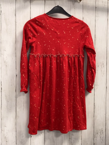 Vertbaudet  Kleid  Gr. 140  rot goldene Sterne + Punkte