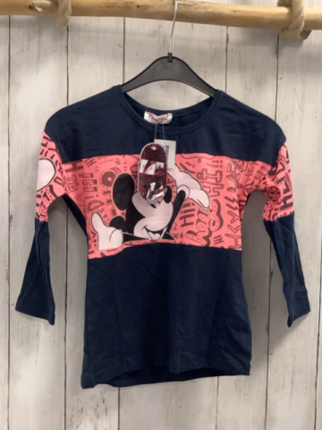 neu  Langarmshirt Gr. 110  blau pink Mickey Mouse