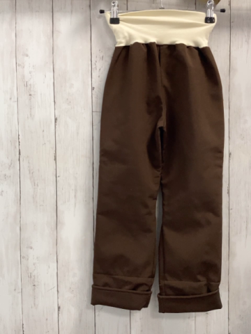 Babauba  Softshellhose  Gr. 110  braun gefüttert beige Bund + Taschen mit Igeln + Früche 