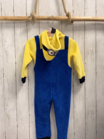 H&M  Plüschoverall  Gr. 104  blau gelb Minion 