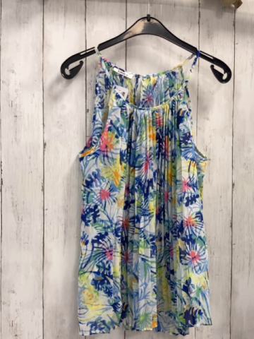 Only  Sommerbluse  Gr. 34  weiß bunte Bläter Blumen 