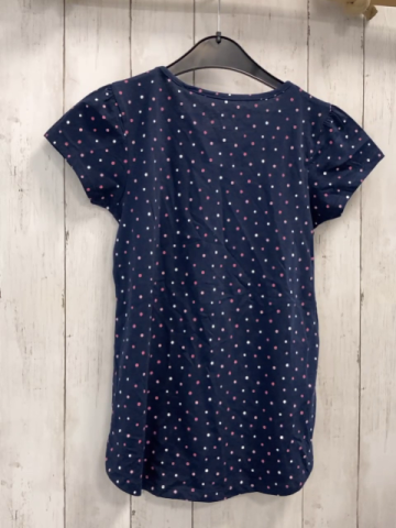 neu  T-Shirt  Gr. 134/140  blau weiß rosa Punkte 