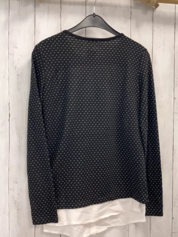 Montego  Pullover  Gr. 164/170  schwarz beige Häkchen weiß buntes Lama 