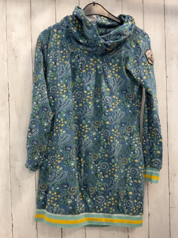   Kleid  Gr. 158/164  petrol Blumendruck 