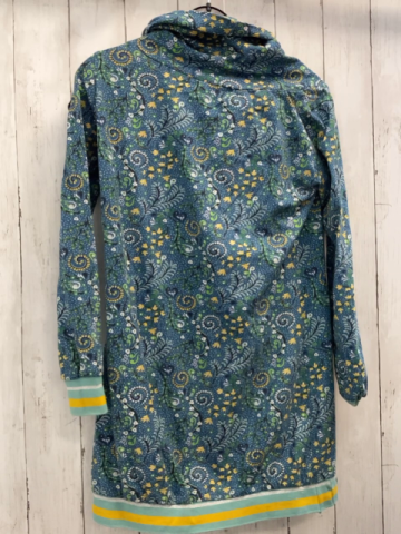   Kleid  Gr. 158/164  petrol Blumendruck 