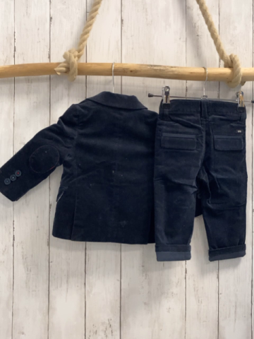 2tlg neu Hugo Boss  Jacket + Hose  Gr. 74  blau Feinkord Bund verstellbar 