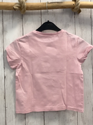 H&M T-Shirt Gr. 98  rosa Einhorn mit bunter Mähne mit Glitzer 