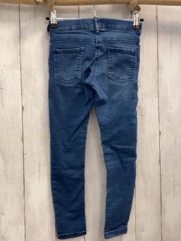   Jeggings  Gr. 128  blau Jeans Pailettenherzen am Knie 